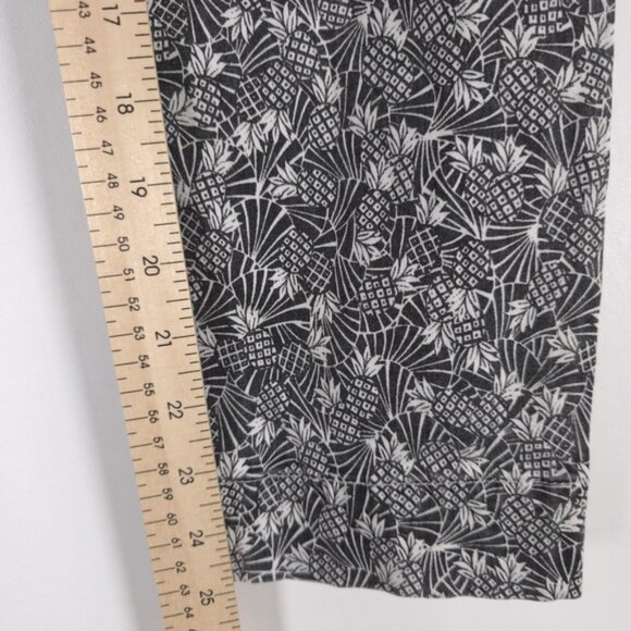 ANTHROPOLOGIE Bowery Black White Pineapple Print Ankle Pants Size 16R - Picture 9 of 14